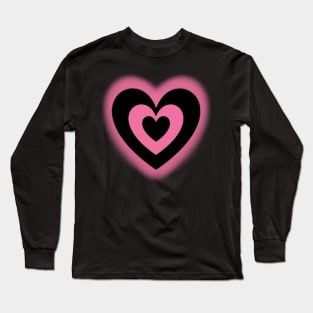 The pink heart x the black heart . Love symbol Long Sleeve T-Shirt